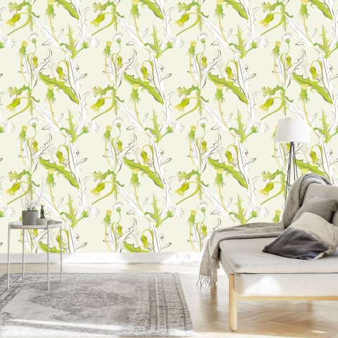 Tapeta Młode Kwiaty Mlecza