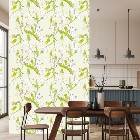 Tapeta Młode Kwiaty Mlecza