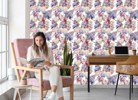 Tapeta Róże Angielskie Piwonie