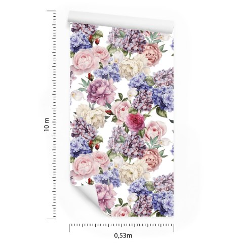 Tapeta Róże Angielskie Piwonie