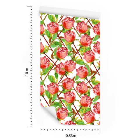 Tapeta Róże Z Łodygami