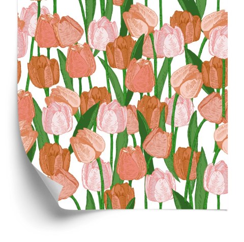 Tapeta Wiosenne Tulipany W Stylu Vintage