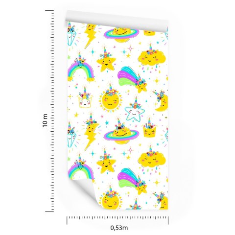 Tapeta Chmury Gwiazdy I Tęcza