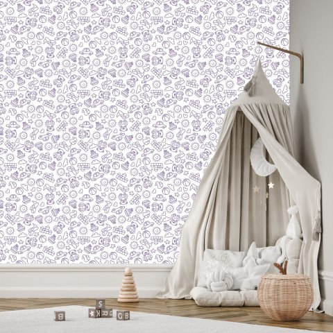 Tapeta Dla Dzieci - Autka,Słoneczka,Misie