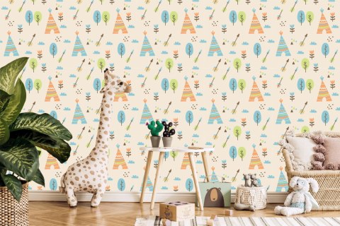 Tapeta Dla Dzieci Chmury Kwiaty Natura