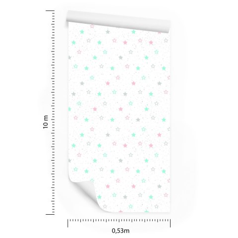 Tapeta Dla Dzieci - Gwiazdki W Pastelowych Kolorach