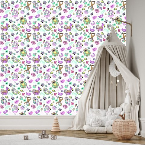 Tapeta Dla Dzieci - Jednorożce I Przyjaciele Na Wakacjach