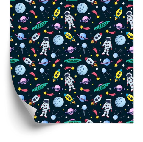 Tapeta Dla Dzieci - Planety, Astronauci, Rakiety I Ufo