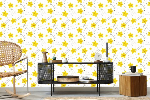 Tapeta Dla Dzieci - Wesołe Gwiazdki