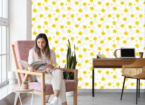 Tapeta Dla Dzieci - Wesołe Gwiazdki