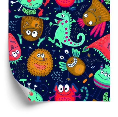 Tapeta Dla Dzieci - Zabawne Potworki I Kosmici