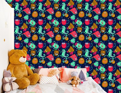 Tapeta Dla Dzieci - Zabawne Potworki I Kosmici