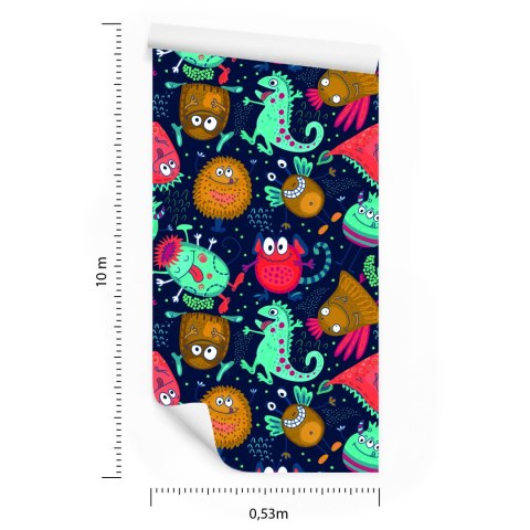 Tapeta Dla Dzieci - Zabawne Potworki I Kosmici