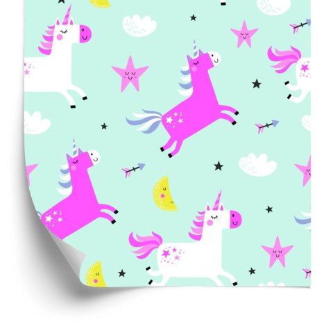 Tapeta Dla Dziewczynek Jednorożce Gwiazdy Księżyce