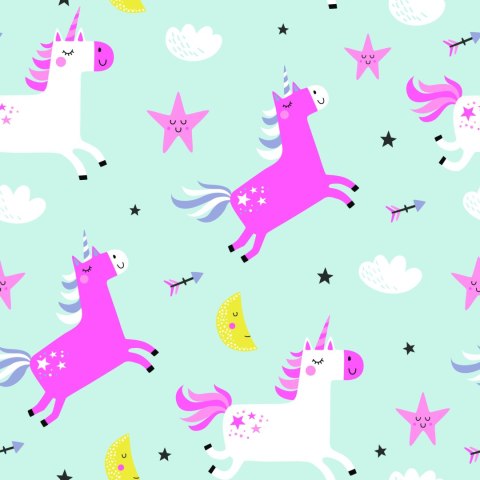 Tapeta Dla Dziewczynek Jednorożce Gwiazdy Księżyce