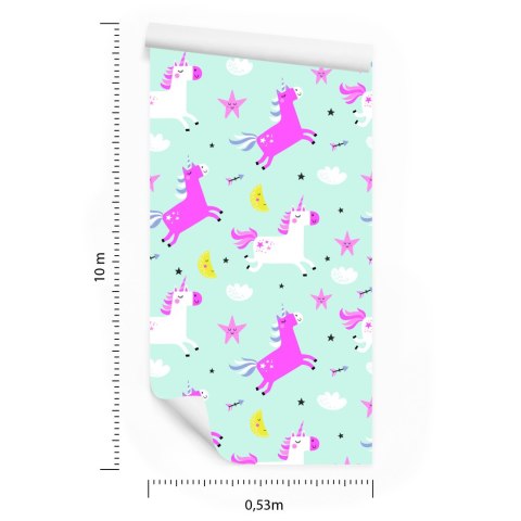 Tapeta Dla Dziewczynek Jednorożce Gwiazdy Księżyce