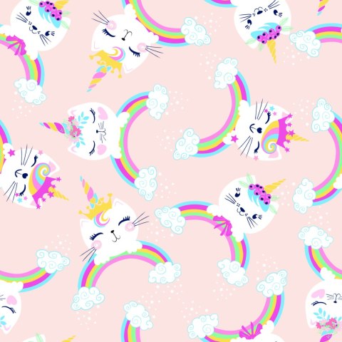 Tapeta Dla Dziewczynek Kotki Chmurki Tęcza