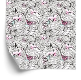 Tapeta Dla Dziewczynki Jednorożce Kolorowe Kwiaty