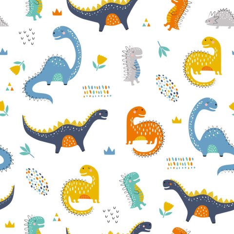 Tapeta Do Pokoju Chłopca Dinozaury Kwiaty