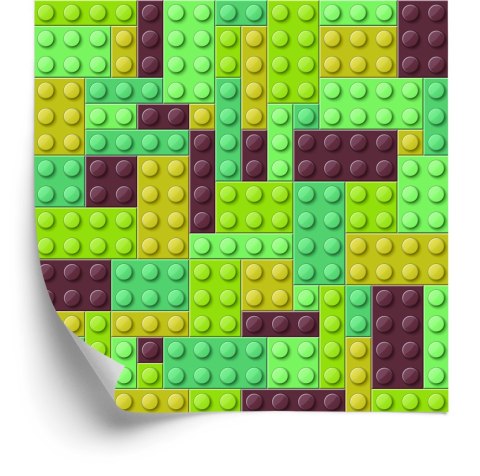 Tapeta Do Pokoju Chłopca Kolorowe Klocki Ozdoba 3D