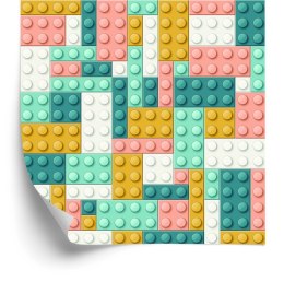 Tapeta Do Pokoju Chłopca, Pastelowe Klocki