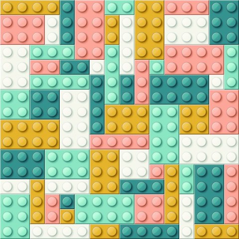 Tapeta Do Pokoju Chłopca, Pastelowe Klocki