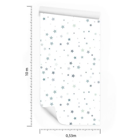 Tapeta Do Pokoju Dziecięcego Szare Drobne Gwiazdki