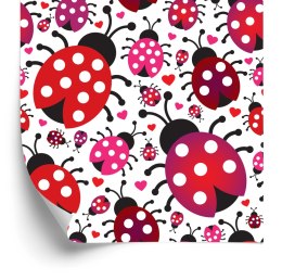 Tapeta Do Pokoju Dziewczynek Biedronki, Serduszka