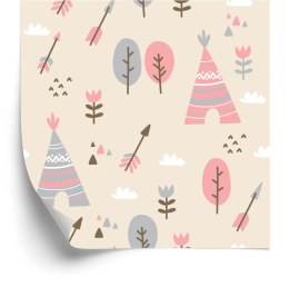 Tapeta Do Pokoju Dziewczynki Drzewa Kwiaty