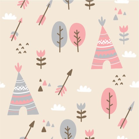 Tapeta Do Pokoju Dziewczynki Drzewa Kwiaty