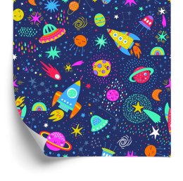 Tapeta Kolorowa Galaktyka I Rakiety