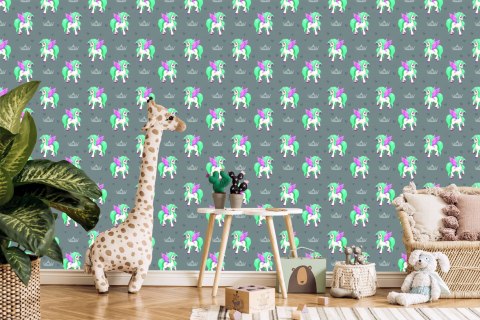 Tapeta Kolorowe Pegazy