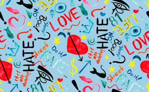 Tapeta Kolorowe Wzory Malowane Akwarelą