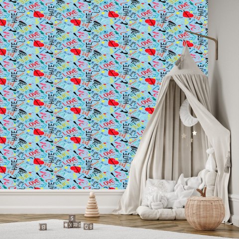 Tapeta Kolorowe Wzory Malowane Akwarelą