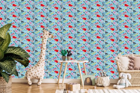 Tapeta Kolorowe Wzory Malowane Akwarelą