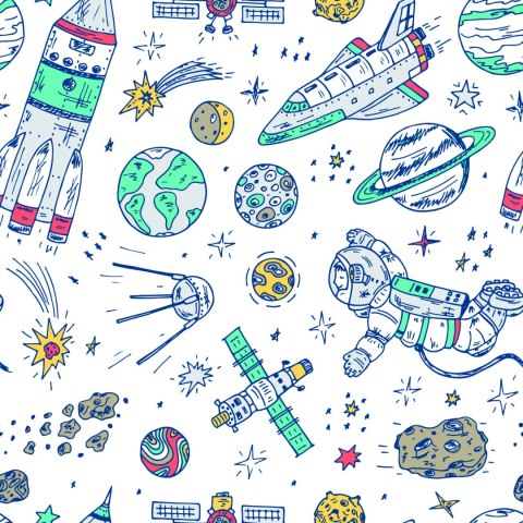 Tapeta Kosmos W Stylu Skandynawskim