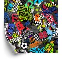 Tapeta Sportowa Dla Chłopca Piłka Nożna Graffiti