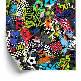 Tapeta Sportowa Dla Chłopca Piłka Nożna Graffiti