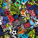 Tapeta Sportowa Dla Chłopca Piłka Nożna Graffiti