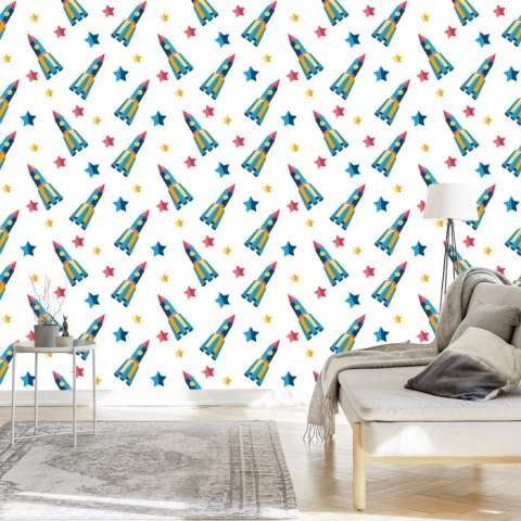 Tapeta Statki Kosmiczne Gwiazdki Do Pokoju Dziecka