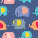 Tapeta W Kolorowe Słonie, Zwierzęta, Pokój Chłopca