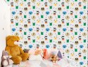 Tapeta W Kolorowe Zwierzęta, Pokój Chłopca