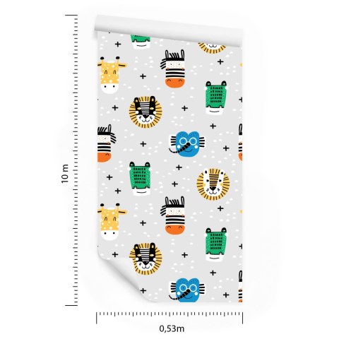 Tapeta W Kolorowe Zwierzęta, Pokój Chłopca