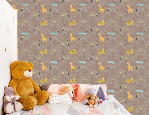 Tapeta Zwierzątka Krokodyle Rośliny Pokój Chłopca