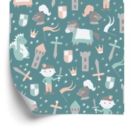 Tapeta Bajkowa Dla Dzieci, Konie, Gwiazdy, Rycerz