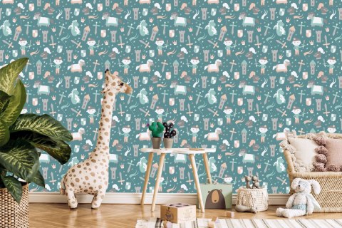 Tapeta Bajkowa Dla Dzieci, Konie, Gwiazdy, Rycerz