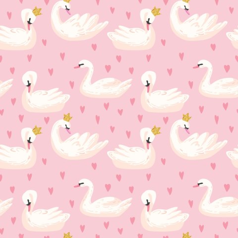 Tapeta Bajkowa Zwierzęta Łabędzie, Pokój Dziecięcy