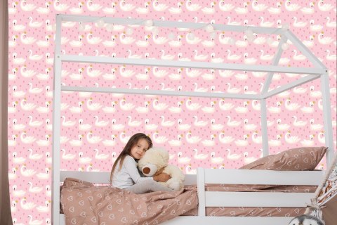 Tapeta Bajkowa Zwierzęta Łabędzie, Pokój Dziecięcy