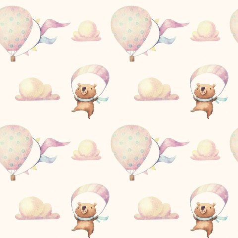 Tapeta Balony W Chmurach, Misie, Pokój Dziecięcy