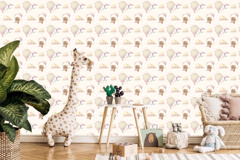Tapeta Balony W Chmurach, Misie, Pokój Dziecięcy